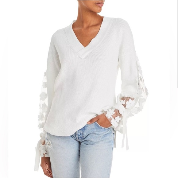 NWT French Connection Sweater Top Caballo Lace - Picture 5 of 5